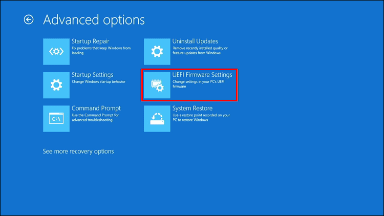BIOS Settings - Windows 11