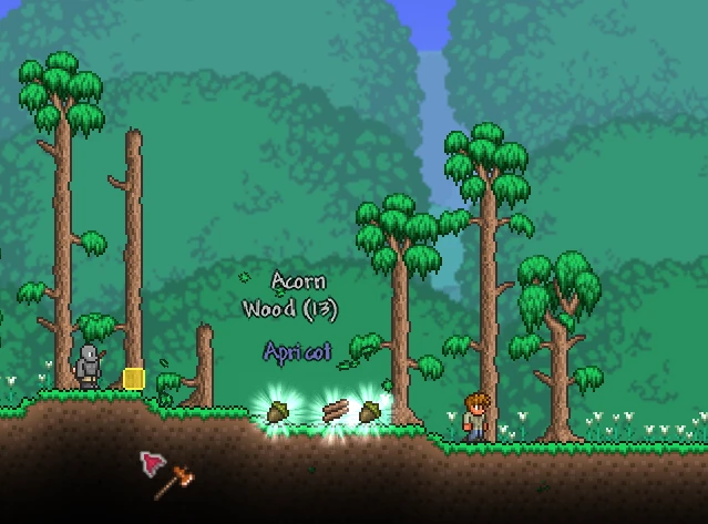 Dropped Items in Terraria