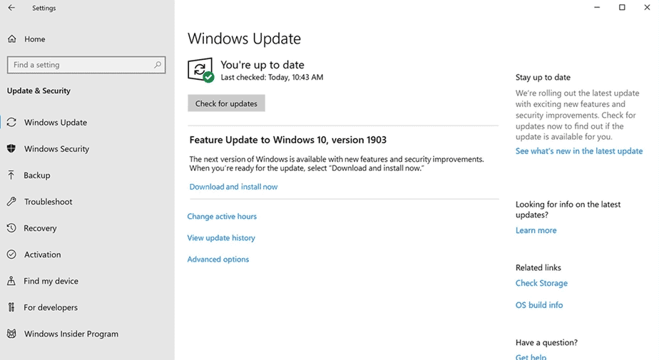 Windows Operating System Update