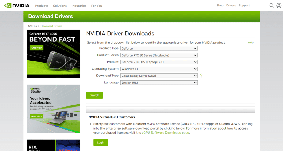 Nvidia Driver Download