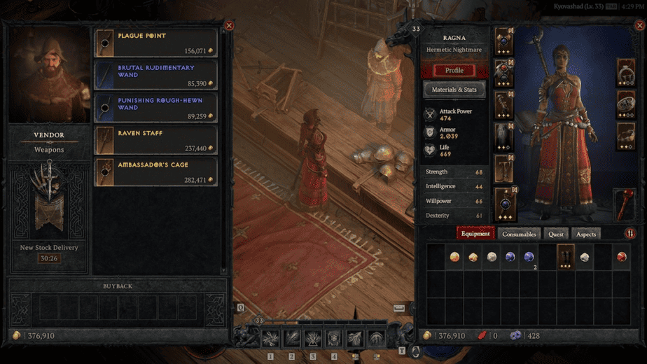Selling Items - Diablo 4