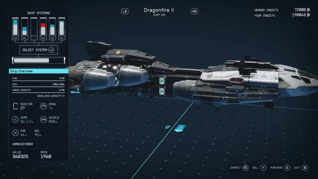 Dragonfire II -Starfield Best Ships
