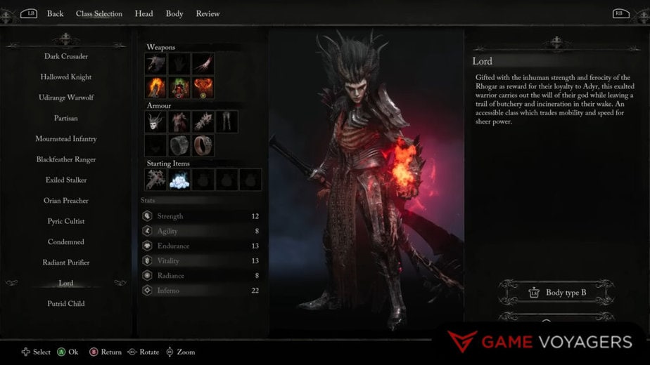 Lord - Lords of the Fallen Classes
