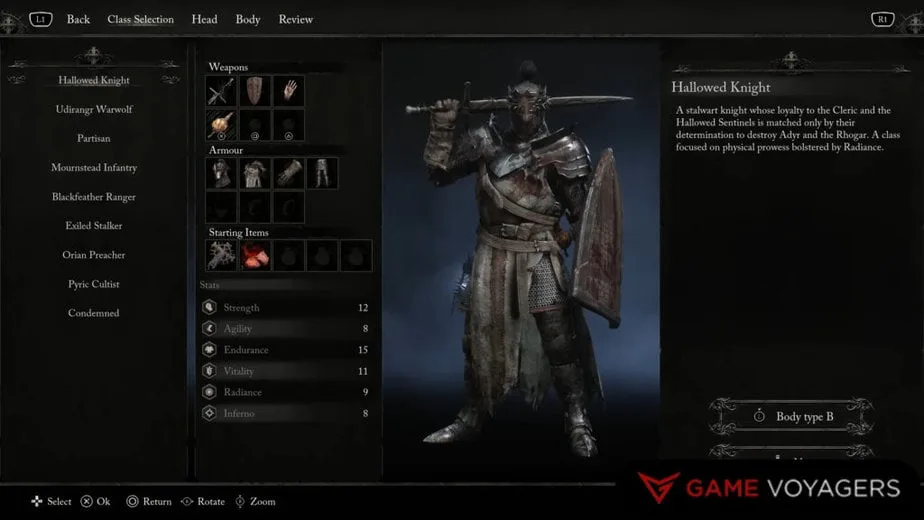 2. Hallowed Knight  - Lords of the Fallen Classes