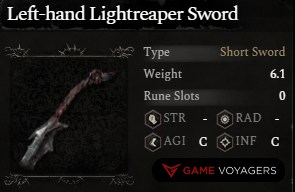 Right/Left-hand Lightreaper Sword