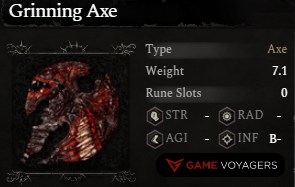 Grinning Axe - Lords of the Fallen Best Inferno Weapons