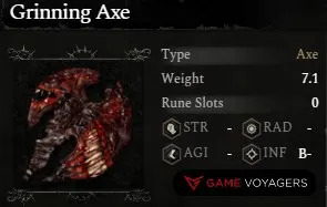 Grinning Axe - Lords of the Fallen Best Inferno Weapons