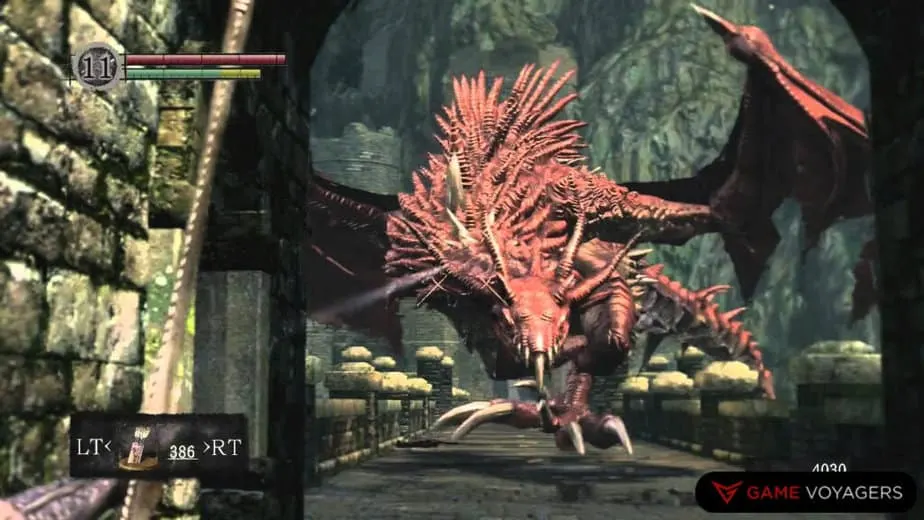 2. Distracting the Bridge Wyvern Dark Souls Remastered Dragon