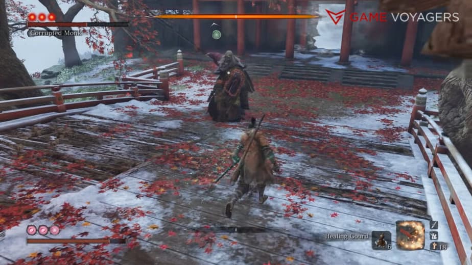 Fighting True Corrupted Monk in Sekiro Shadows Die Twice