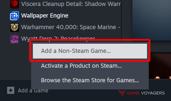 Add Non Steam Game