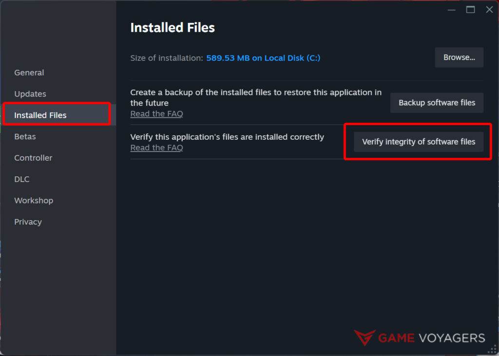 Steam Files Integrity Verification