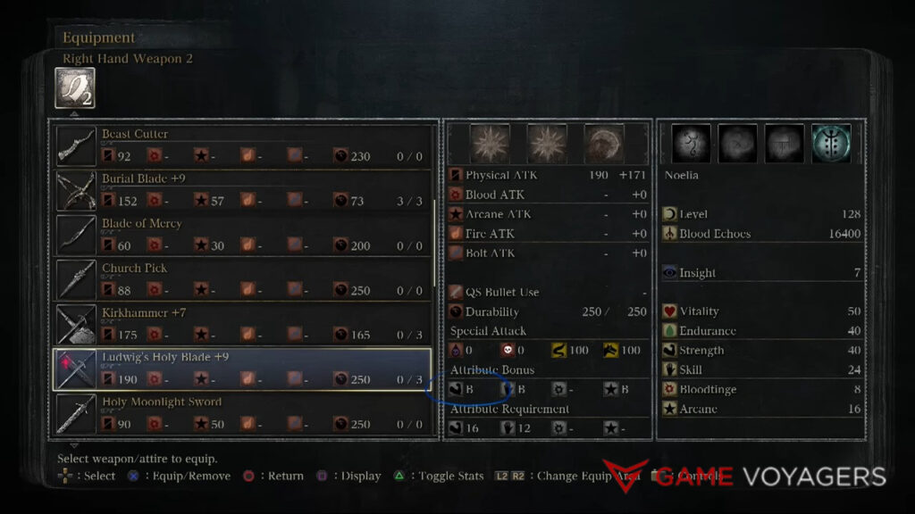 Bloodborne Weapon Scaling Explained 1 54 screenshot