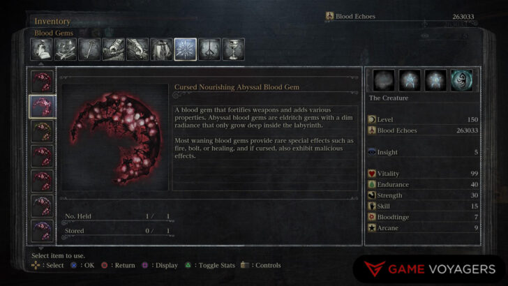 Best Blood Gems in Bloodborne