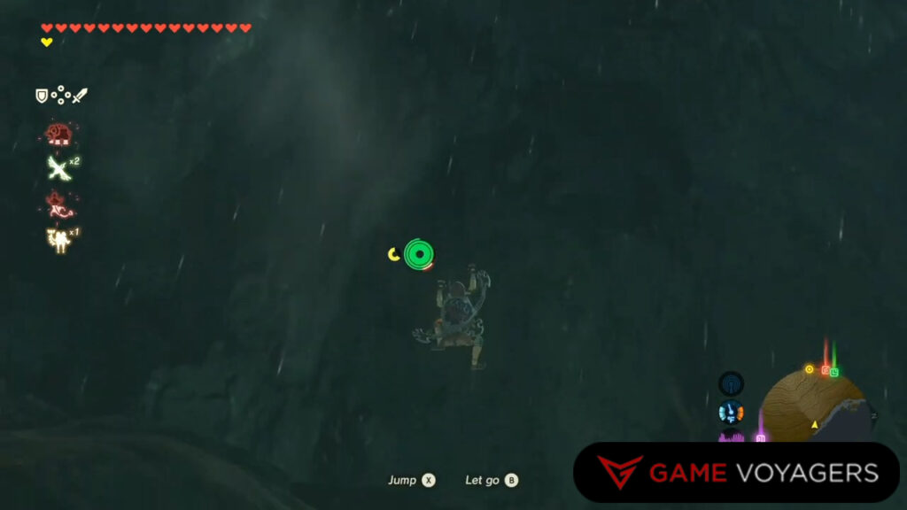 Link climbing wet walls in Zelda: Tears of the Kingdom