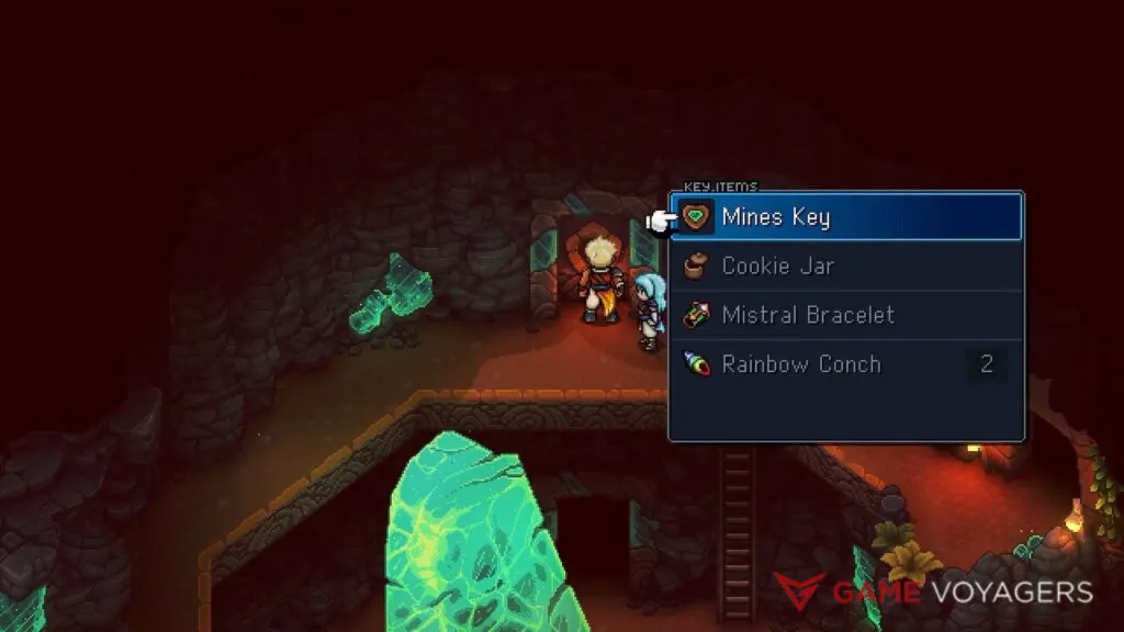 Mines Key locked door 