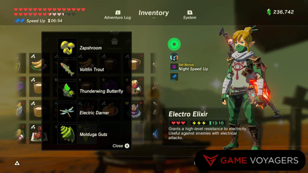 Lightning resistant elixir Zelda: Totk