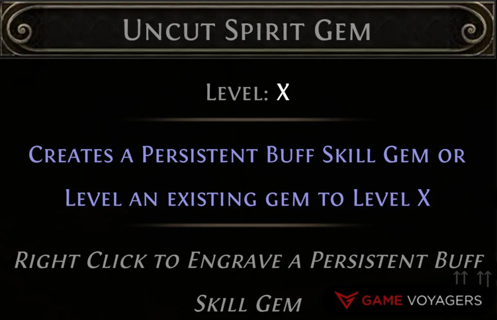 Uncut Spirit Gems in Path of Exile 2